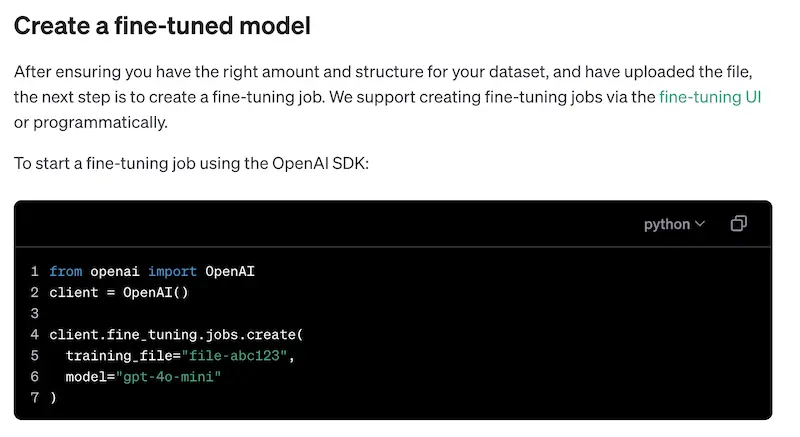 openai fine tuning