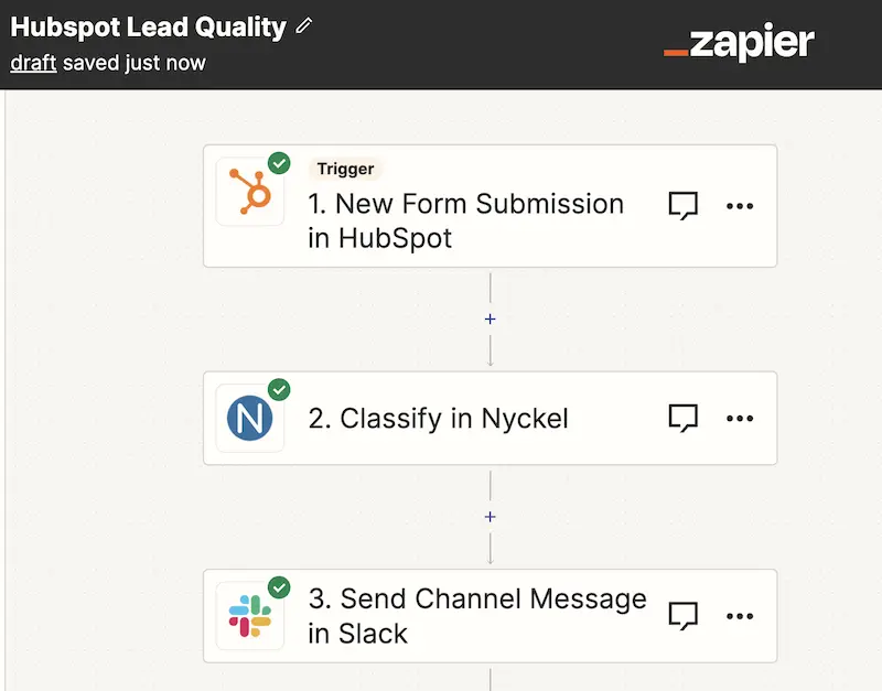 zapier nyckel integration